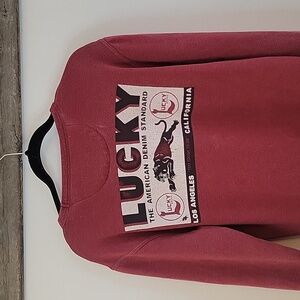 🍀VTG Lucky Brand Men's Venice Burnout Sweatshirt SZ M